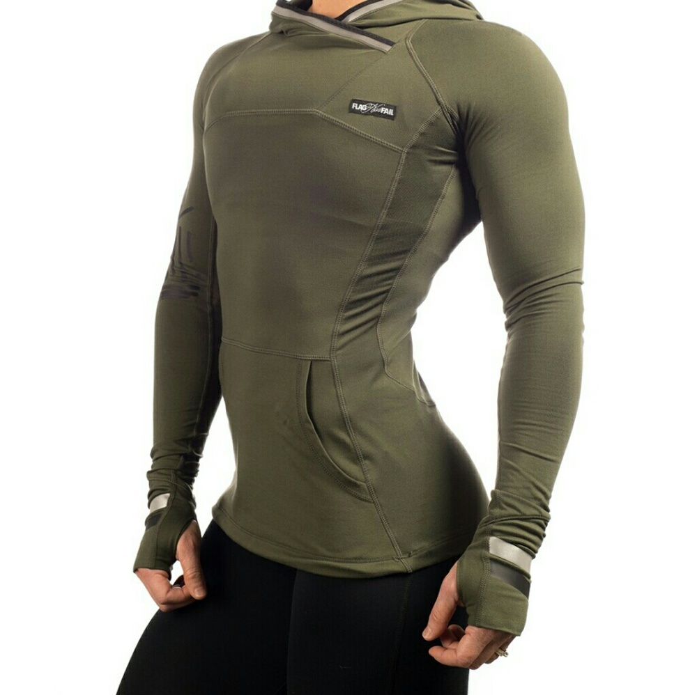 Flag Nor Fail Track Hoodie Olive